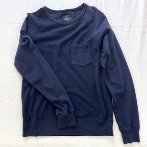 JCrew Fleece Sweater Blue Medium